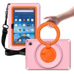 Custodia per tablet antiurto per Amazon Kindle Fire HD7 2022 EVA + PC con telaio impermeabile (rosa)
