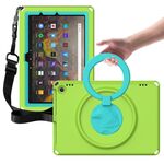 Custodia per tablet antiurto per Amazon Kindle Fire HD10 2021 EVA + PC con telaio impermeabile (verde erba)