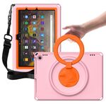 Custodia per tablet antiurto per Amazon Kindle Fire HD10 2021 EVA + PC con telaio impermeabile (rosa)