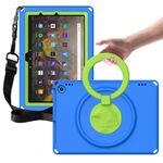 Custodia per tablet antiurto per Amazon Kindle Fire HD10 2021 EVA + PC con telaio impermeabile (blu)