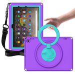 Custodia per tablet antiurto per Amazon Kindle Fire HD10 2021 EVA + PC con telaio impermeabile (viola)