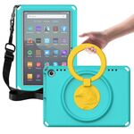 Custodia per tablet antiurto per Amazon Fire HD 8 2020 / HD 8 Plus 2022 EVA + PC senza cornice impermeabile (verde ghiacciaio)