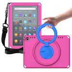 Custodia per tablet antiurto per Amazon Fire HD 8 2020 / HD 8 Plus 2022 EVA + PC senza cornice impermeabile (rosa rossa)