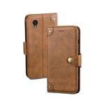 Per Alcatel 1 Ultra idewei Custodia in pelle con trama retrò (cachi)