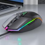 Mouse da gioco per ufficio con cavo USB luce colorata S700 (nero)