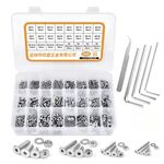 940 PCS/Set M2/M3/M4/M5 Viti a testa piatta con esagono incassato Guarnizione Anello Set