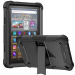Custodia per tablet antiurto in silicone + supporto per PC per Amazon Kindle Fire HD 8 2022/2020 / HD 8 Plus 2020 (nero)
