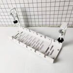 Vassoio per la gestione dei cavi estensibile sotto la scrivania Organizer per cavi in acciaio al carbonio Rack per la conservazione dei cavi (bianco)