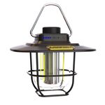 LY02 LED Lampada da tenda a mano a lanterna retrò Lampada da campeggio con ricarica USB (nero)