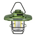 LY02 LED Lampada da tenda a mano a lanterna retrò Lampada da campeggio con ricarica USB (verde)