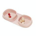Ciotola per alimenti complementari pieghevole in silicone portatile per esterni (rosa)