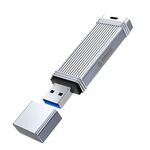 Chiavetta USB ORICO, Lettura: 100 MB/s, Scrittura: 50 MB/s, Memoria: 64 GB, Porta: USB-A (Argento)