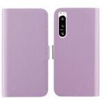 Per Sony Xperia 5 IV Candy Color Litchi Texture Custodia in pelle per telefono (viola chiaro)