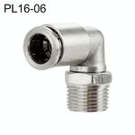 PL16-06 LAIZE Connettore rapido pneumatico a gomito con filettatura maschio in rame nichelato