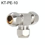 KT-PE-10 LAIZE Connettore per tubi in rame a raccordo rapido pneumatico a T in rame nichelato