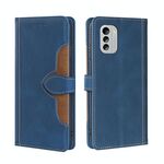 Custodia per telefono in pelle con fibbia magnetica per Nokia G60 5G Skin Feel (blu)