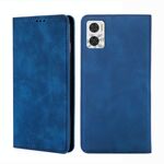 Per Motorola Moto E22/E22i Skin Feel Custodia magnetica per telefono in pelle con vibrazione orizzontale (blu)