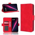 Per T-Mobile Revvl 6 5G Skin Feel Calf Texture Card Slots Custodia per telefono in pelle (rosso)