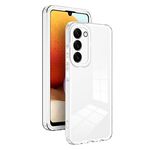 Per Samsung Galaxy S23 5G Custodia per PC con cornice in TPU trasparente a colori (bianca)