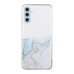 Custodia protettiva per telefono con foro preciso in TPU per Samsung Galaxy S23+ 5G con motivo marmo cavo (grigio)