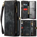 Per Samsung Galaxy S23+ 5G CaseMe 008 Custodia in pelle multifunzionale staccabile (nero)