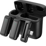 Microfono lavalier wireless Microfono da risvolto per dispositivo di tipo C / USB-C con custodia di ricarica