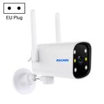 ESCAM PT301 3MP 1296P HD Telecamera IP PTZ wireless per interni Visione notturna IR AI Rilevamento umanoide Monitor CCTV di sicurezza domestica, Tipo di spina: Spina europea (bianca)