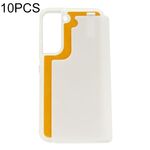 Per Samsung Galaxy S22 5G Custodia per telefono in vetro a trasferimento termico da 10 pezzi (bianca)