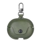 Custodia protettiva per auricolari in pelle per Huawei FreeBuds Pro 2 Business con gancio (verde)