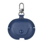 Custodia protettiva per auricolari in pelle per Huawei FreeBuds Pro 2 Business con gancio (blu)