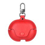 Custodia protettiva per auricolari in pelle per Huawei FreeBuds Pro 2 Business con gancio (rosso)