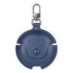 Custodia protettiva per auricolari in pelle per Huawei FreeBuds 4i / 5i Business con gancio (blu)