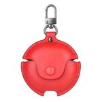 Custodia protettiva per auricolari in pelle per Huawei FreeBuds 4i / 5i Business con gancio (rosso)