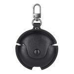 Custodia protettiva per auricolari in pelle per Huawei FreeBuds 4 Business con gancio (nero)