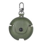 Custodia protettiva per auricolari in pelle per Huawei FreeBuds 4 Business con gancio (verde)