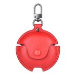 Custodia protettiva per auricolari in pelle per Huawei FreeBuds 4 Business con gancio (rosso)
