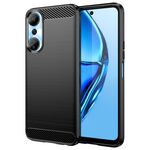 Per Infinix Hot 20 Custodia per telefono TPU in fibra di carbonio con trama spazzolata (nero)