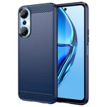 Per Infinix Hot 20 Custodia per telefono TPU in fibra di carbonio con trama spazzolata (blu)