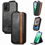 Per vivo T2X Porta carte di credito Porta carte di giunzione verticale Custodia per cellulare in pelle (nera)