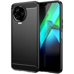 Per Infinix Note 12 2023 Custodia per telefono TPU in fibra di carbonio con trama spazzolata (nero)