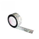 2 rotoli 4,8 x 50 m Nastro repellente per uccelli a doppia faccia Nastro anti-uccelli Lampeggiante Repellente per uccelli riflettente (Laser floreale)