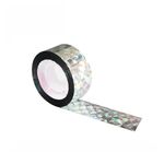 4,8 x 80 m Nastro repellente per uccelli a doppia faccia Nastro anti-uccelli Lampeggiante Repellente per uccelli riflettente (Laser floreale)