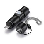 Rivelatore di fluorescenza di identificazione della giada della torcia elettrica ultravioletta USB (nero 395nm)