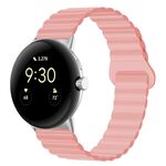 Per Google Pixel Watch Cinturino magnetico in silicone con fibbia inversa (rosa)