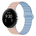 Per Google Pixel Watch Cinturino in silicone magnetico con fibbia inversa (blu polvere)