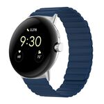 Per Google Pixel Watch Cinturino magnetico in silicone a due sezioni (blu notte)