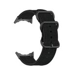 Per Google Pixel Watch Cinturino in nylon con fibbia nera a tre anelli (nero)