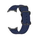 Per Google Pixel Watch Cinturino in nylon con fibbia nera a tre anelli (blu)