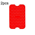 Per NINJA DZ201 DZ401 Friggitrici ad aria 2 pezzi Fodera rettangolare in silicone (rosso)