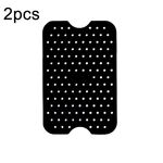 Per friggitrici ad aria NINJA DZ201 DZ401 2 pezzi di rivestimento rettangolare in silicone (nero)